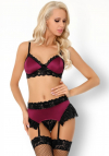 LivCo Corsetti Fashion Nahir Maroon zmysłowy komplet