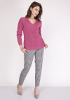 MKMSwetry Sweter Victoria SWE 123 Różowy 