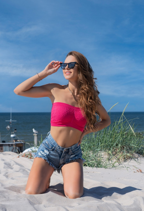 Merribel Top Sommertop Pink