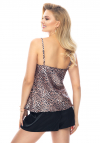 IRALL Komplet Yamila I Satin Leopard (Top + shorts)