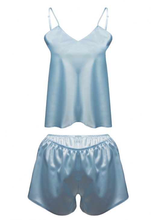 D Karen KOMPLET KAREN SATYNA BABY BLUE