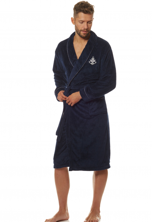 L&amp;L Szlafrok Marine 2114 Dark Blue